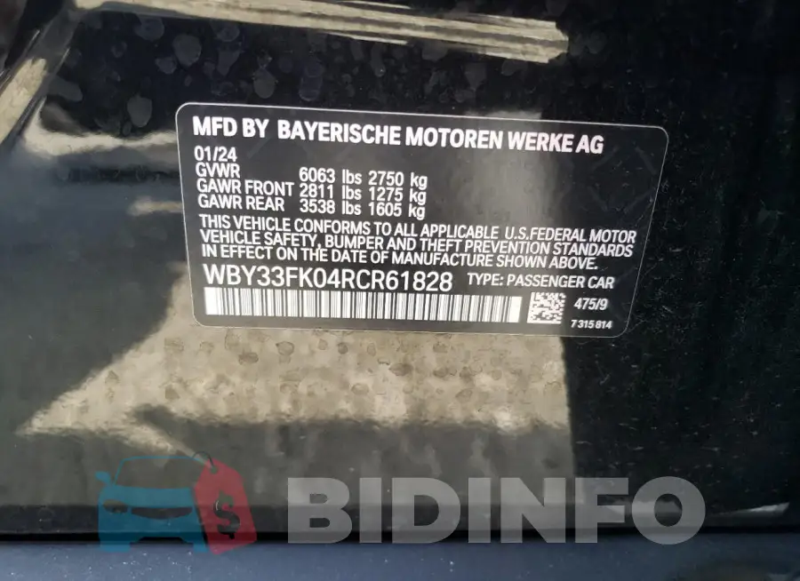 WBY33FK04RCR61828 Photo# 12