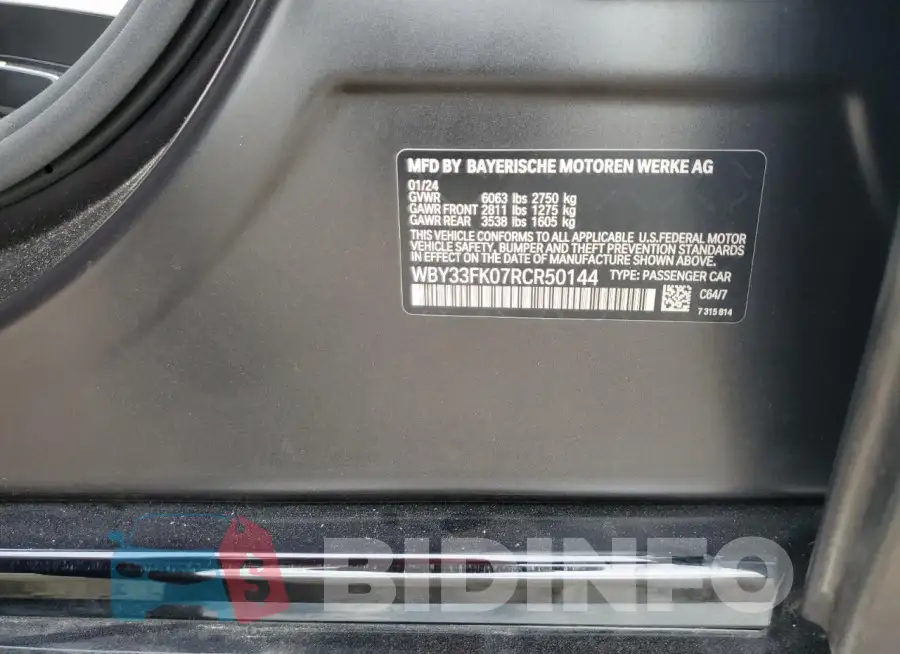 WBY33FK07RCR50144 Photo# 12