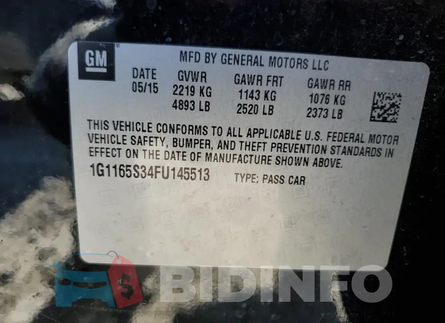 1G1165S34FU145513 Photo# 12