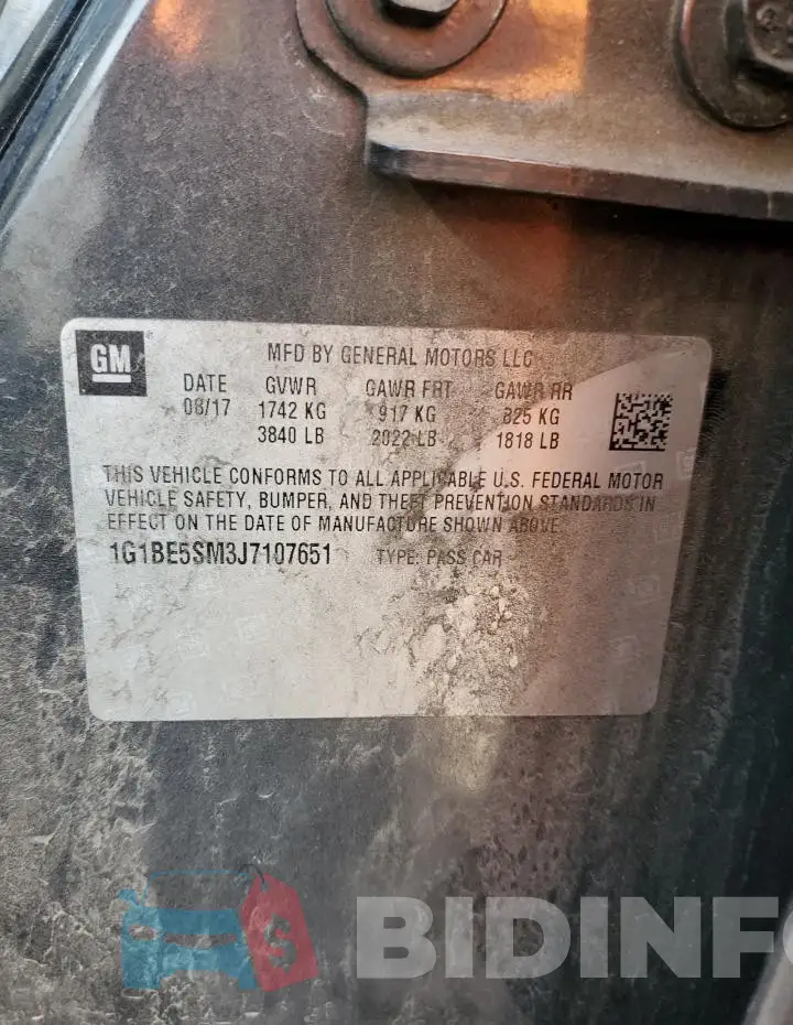 1G1BE5SM3J7107651 Photo# 12