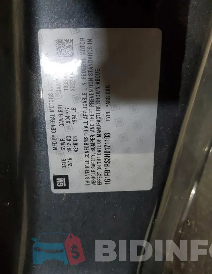 1G1FB1RS3H0171103 Photo# 13