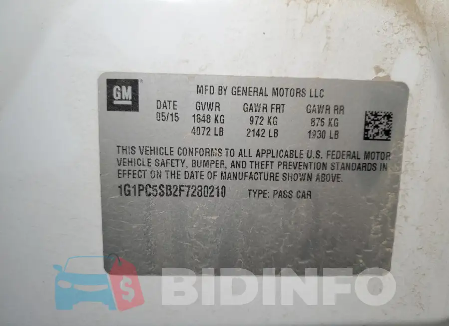 1G1PC5SB2F7280210 Photo# 12
