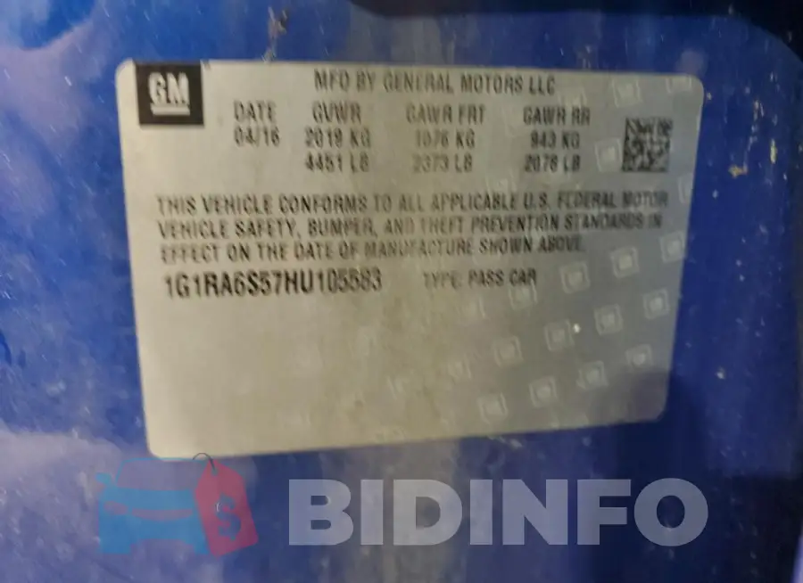 1G1RA6S57HU105583 Photo# 12