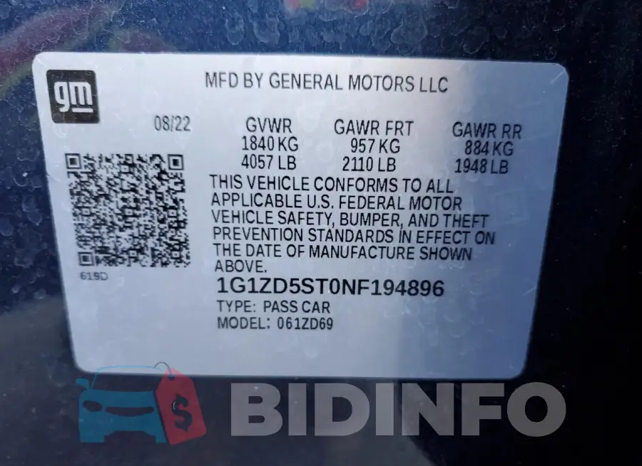 1G1ZD5ST0NF194896 Photo# 13