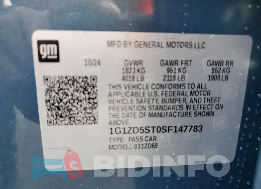 1G1ZD5ST0SF147783 Photo# 13
