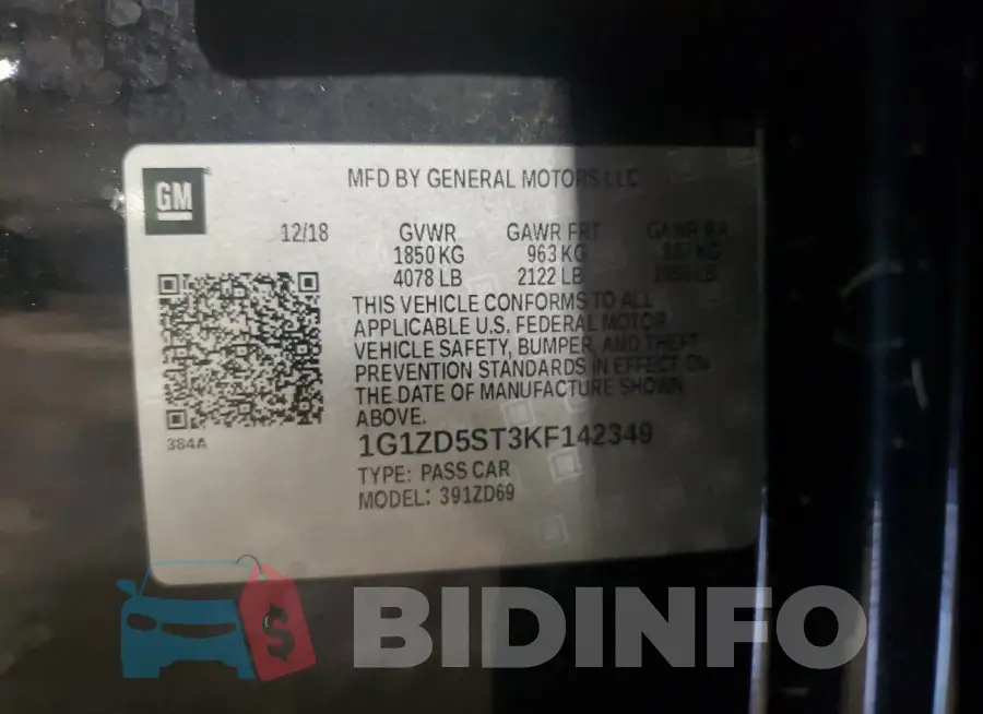 1G1ZD5ST3KF142349 Photo# 12