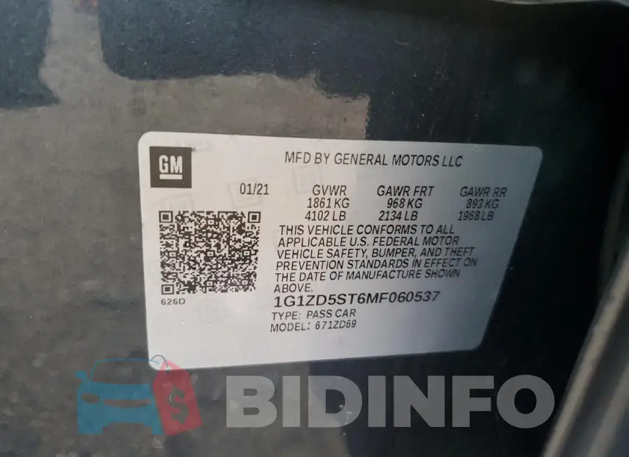 1G1ZD5ST6MF060537 Photo# 12