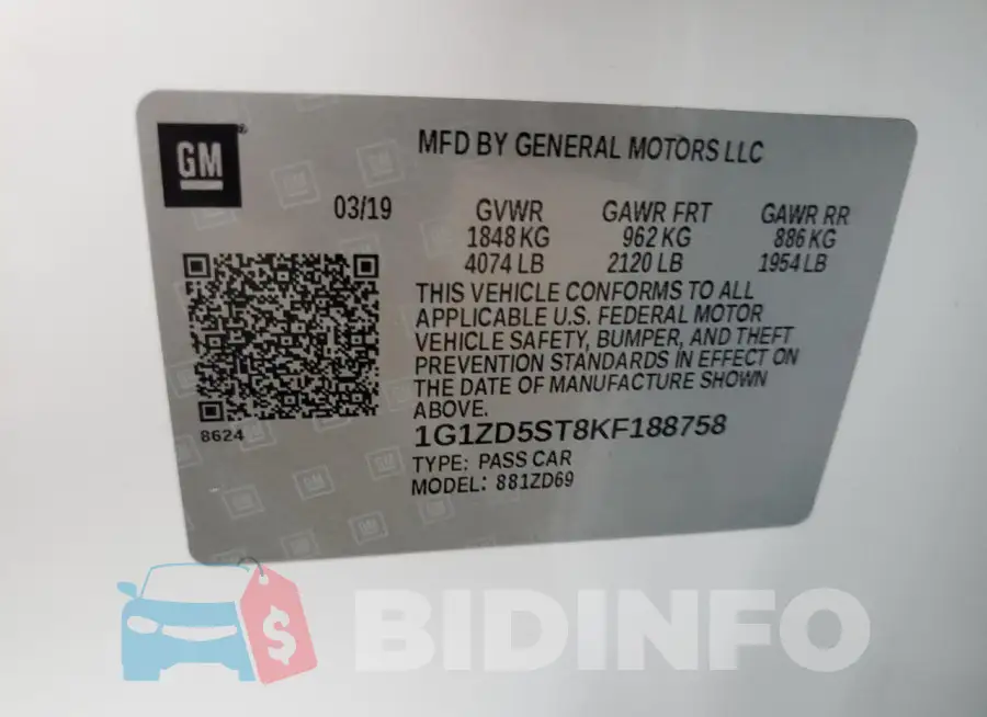 1G1ZD5ST8KF188758 Photo# 13