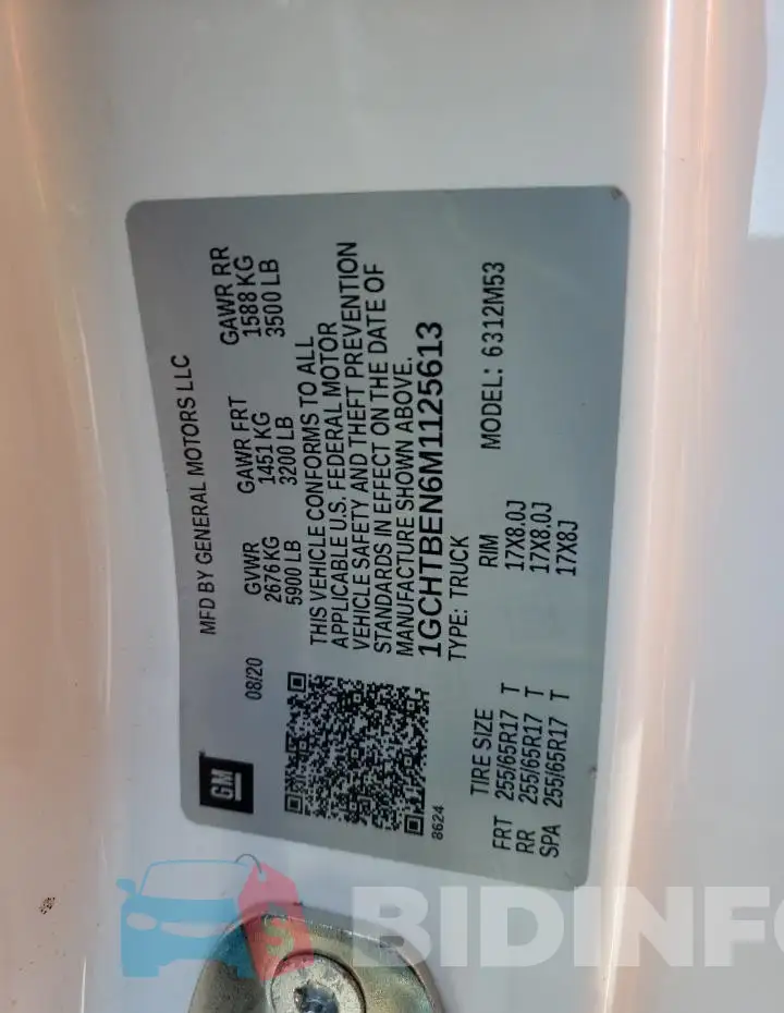 1GCHTBEN6M1125613 Photo# 12