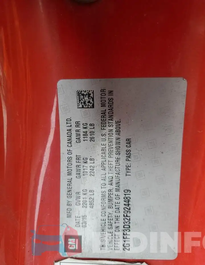 2G1FF3D32F9244819 Photo# 13