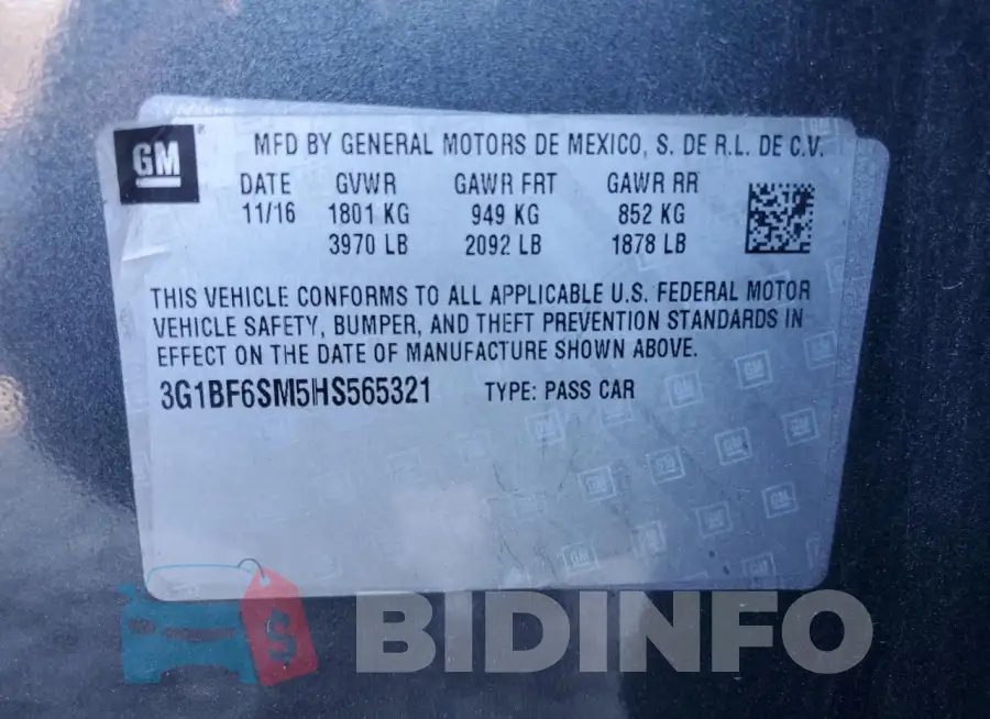3G1BF6SM5HS565321 Photo# 12
