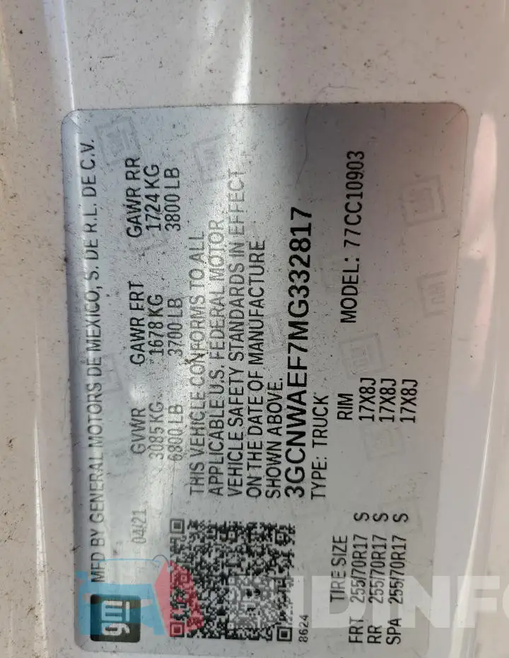 3GCNWAEF7MG332817 Photo# 12