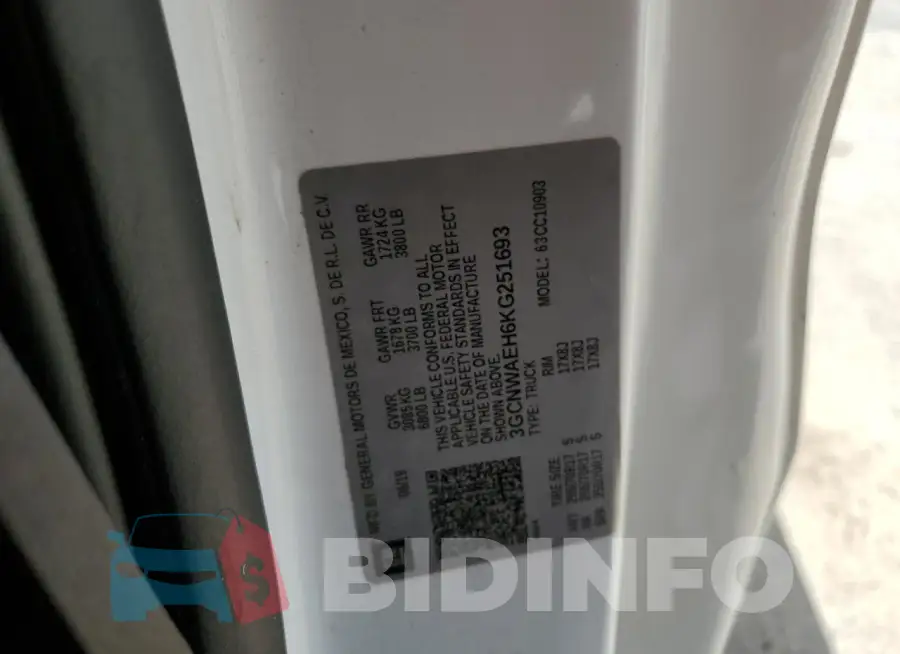 3GCNWAEH6KG251693 Photo# 12