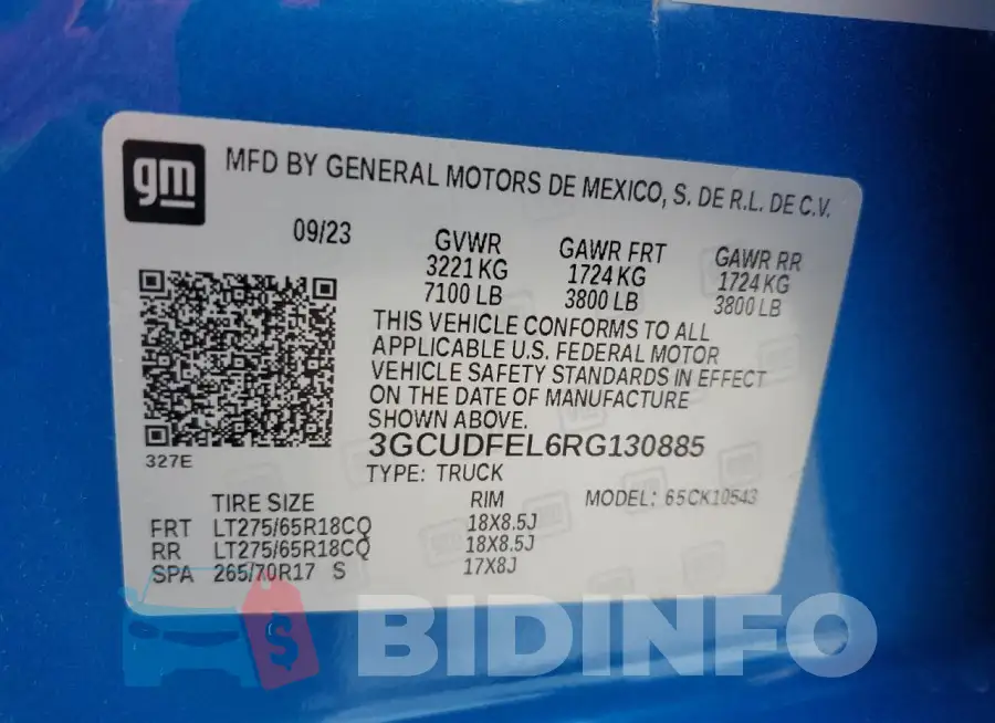 3GCUDFEL6RG130885 Photo# 12