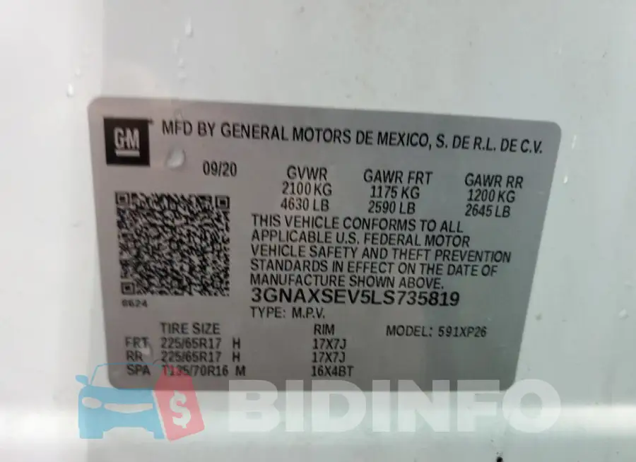 3GNAXSEV5LS735819 Photo# 14