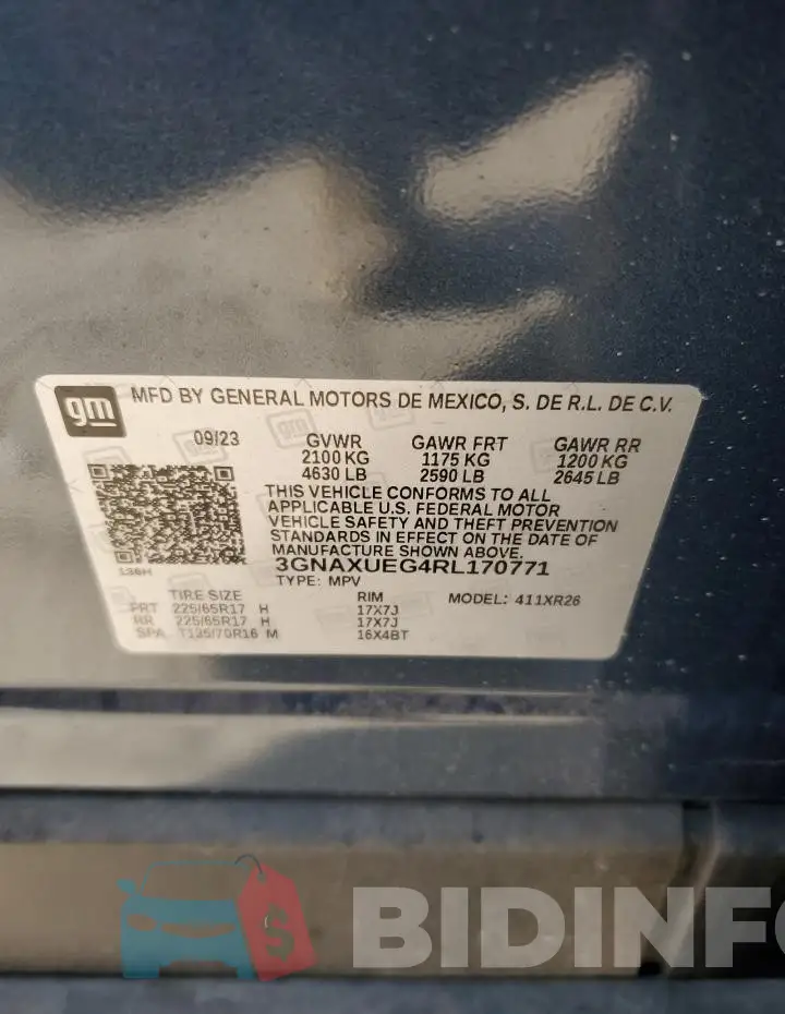 3GNAXUEG4RL170771 Photo# 13