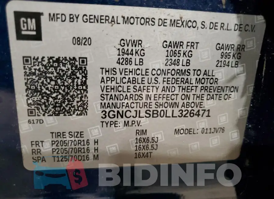 3GNCJLSB0LL326471 Photo# 13