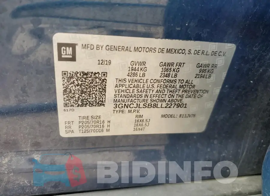 3GNCJLSB8LL227901 Photo# 13