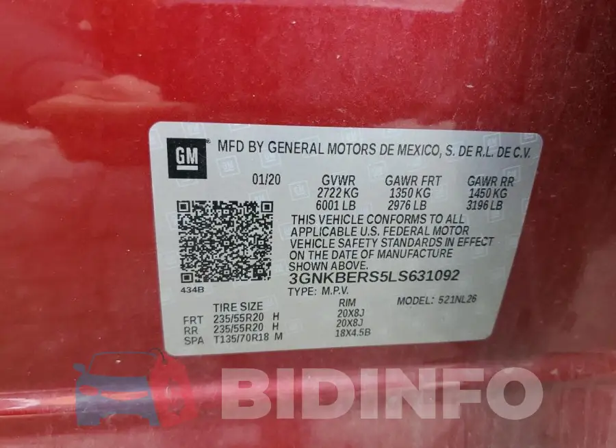 3GNKBERS5LS631092 Photo# 14