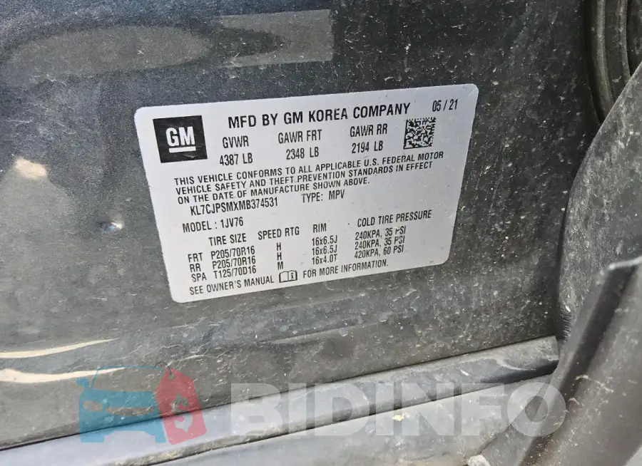 KL7CJPSMXMB374531 Photo# 14