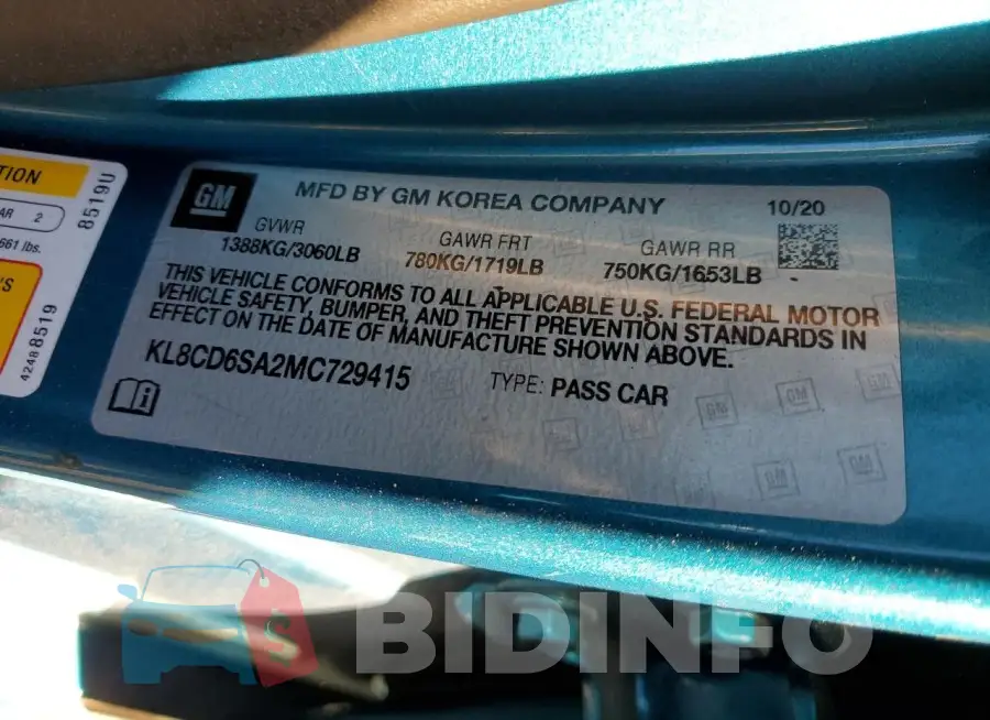 KL8CD6SA2MC729415 Photo# 12