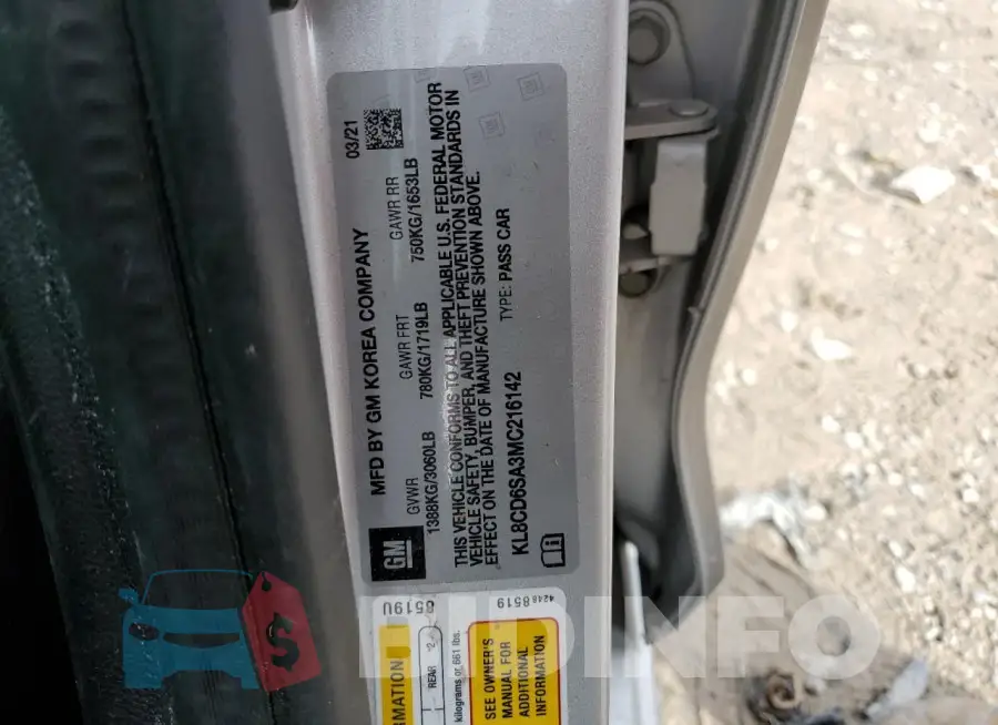 KL8CD6SA3MC216142 Photo# 12