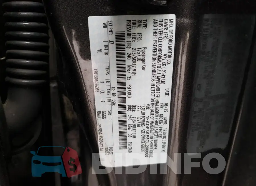 1FADP3KE5GL200068 Photo# 12