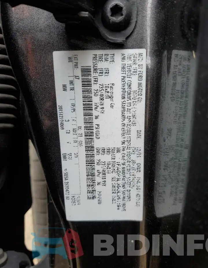 1FADP3L95GL261194 Photo# 12