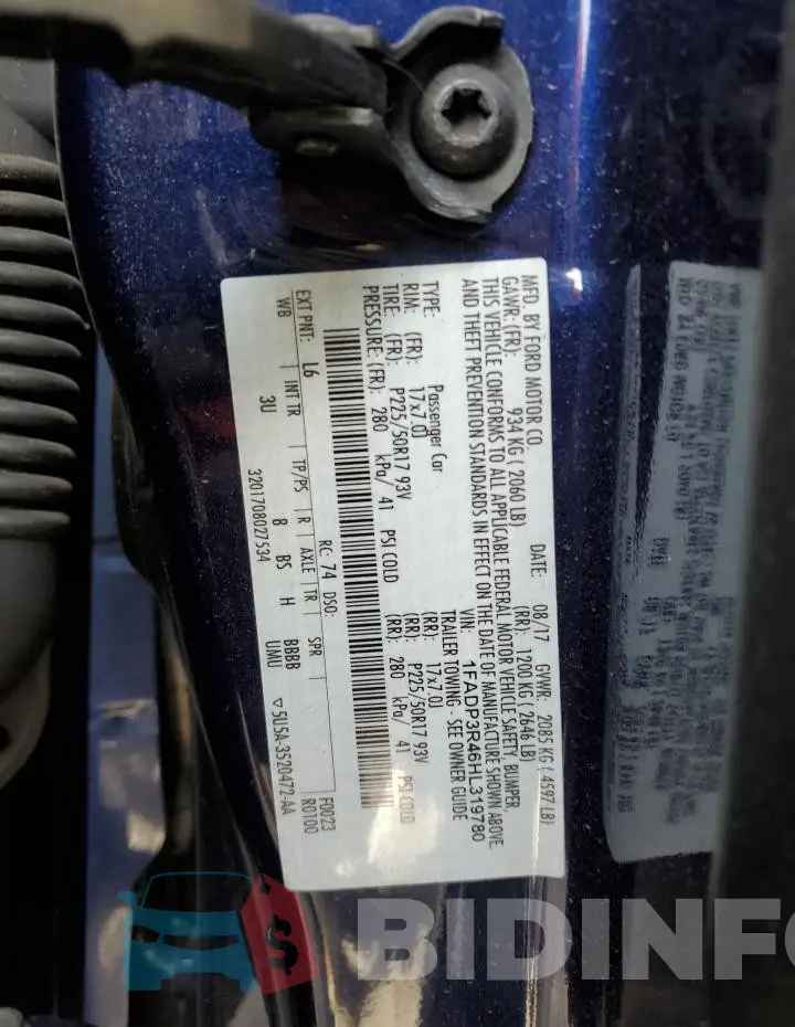 1FADP3R46HL319780 Photo# 12