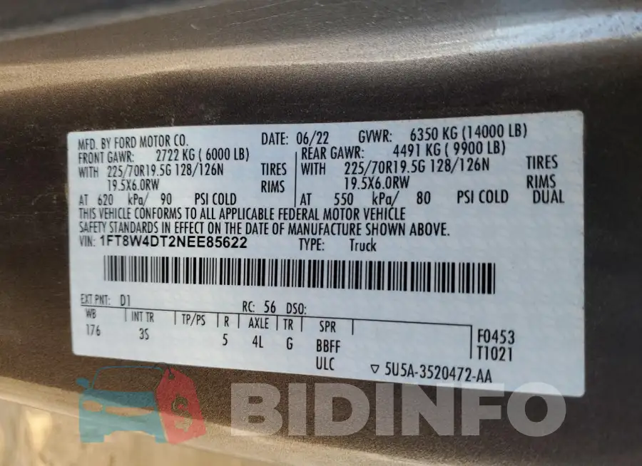1FT8W4DT2NEE85622 Photo# 12