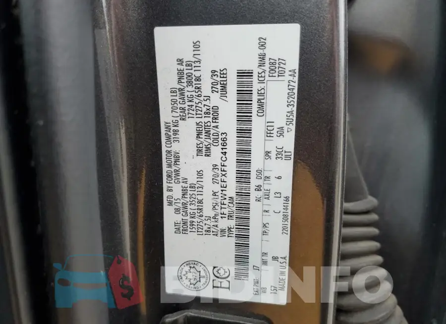 1FTFW1EFXFFC41663 Photo# 12
