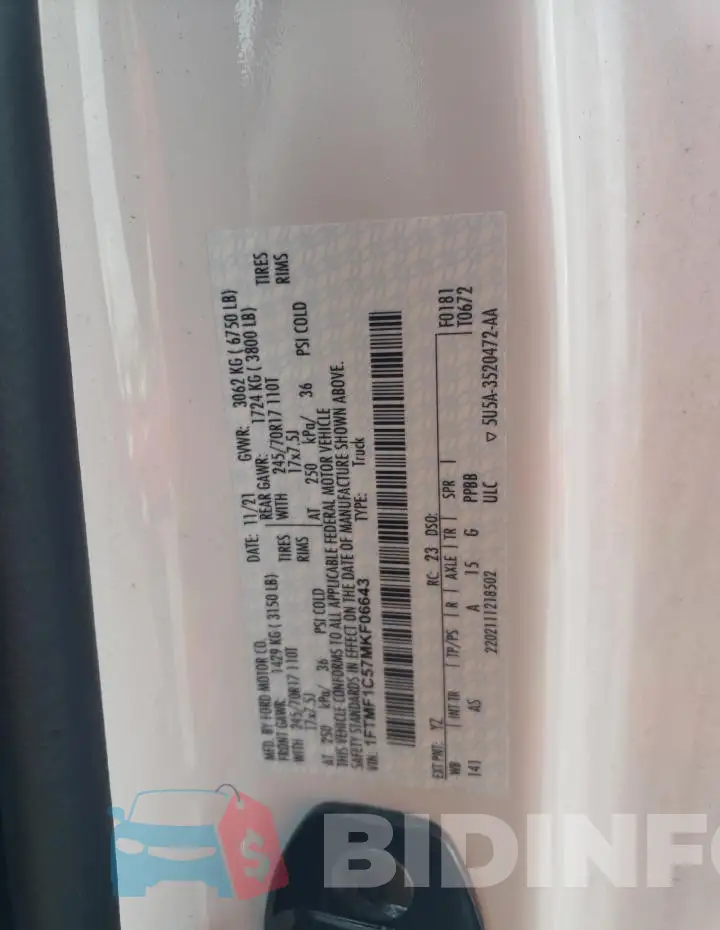 1FTMF1C57MKF06643 Photo# 12