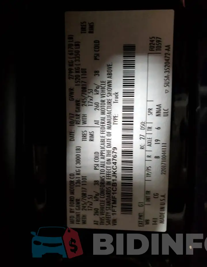 1FTMF1CB1JKC47679 Photo# 12