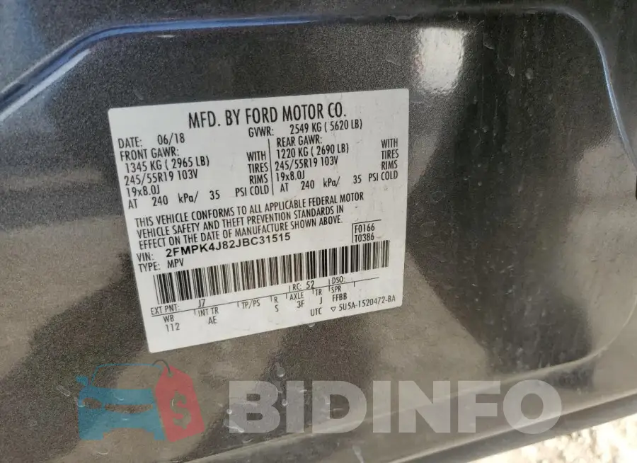 2FMPK4J82JBC31515 Photo# 13