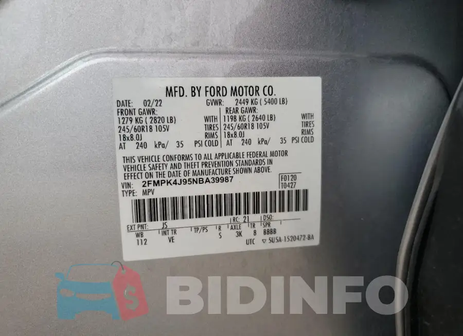 2FMPK4J95NBA39987 Photo# 13