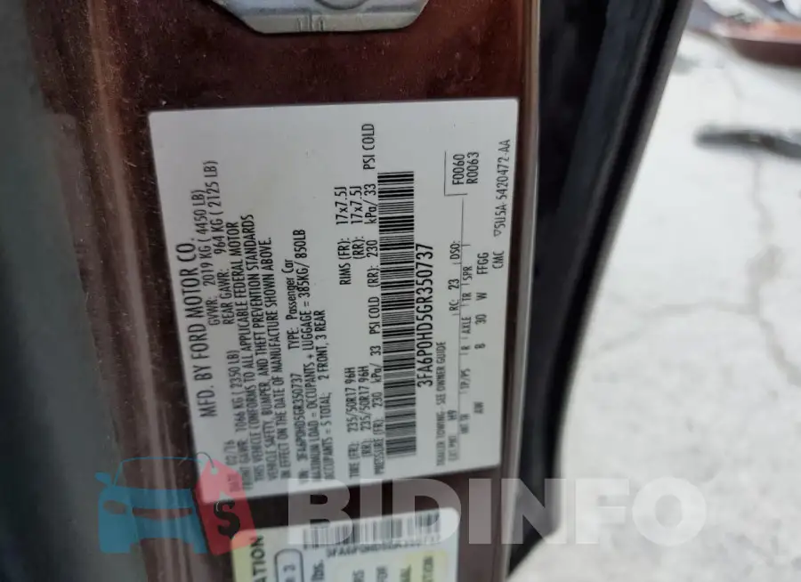 3FA6P0HD5GR350737 Photo# 13