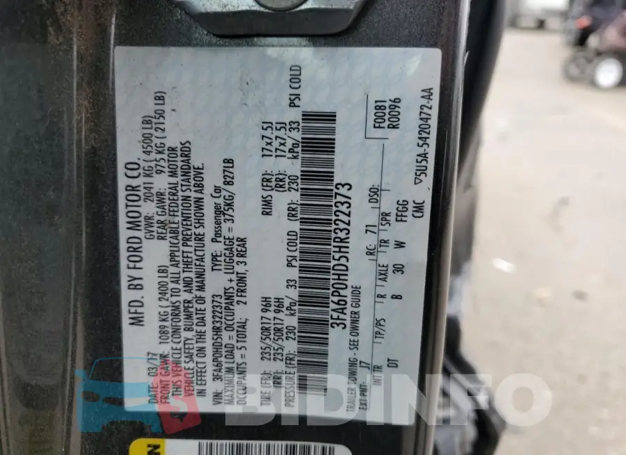 3FA6P0HD5HR322373 Photo# 12
