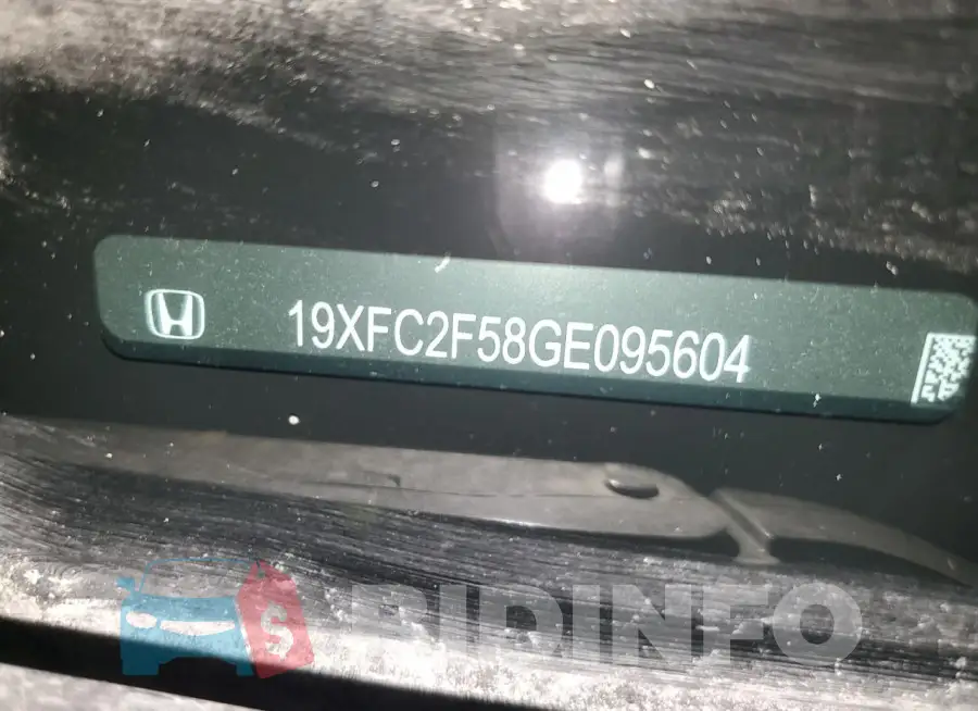 19XFC2F58GE095604 Photo# 14
