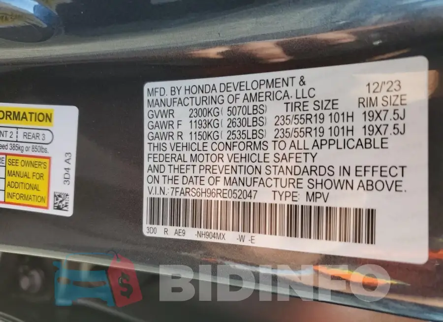 7FARS6H96RE052047 Photo# 13