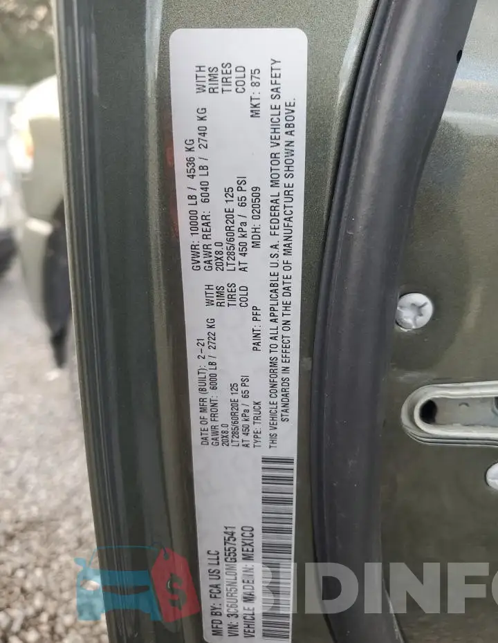 3C6UR5NL0MG557541 Photo# 14