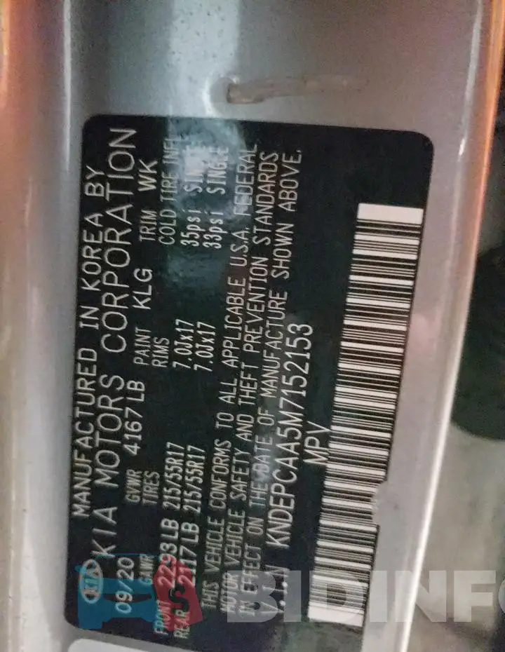 KNDEPCAA5M7152153 Photo# 13