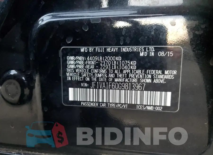 JF1VA1F60G9813967 Photo# 12