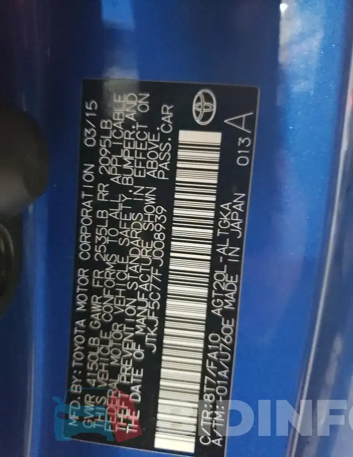 JTKJF5C77FJ008939 Photo# 12