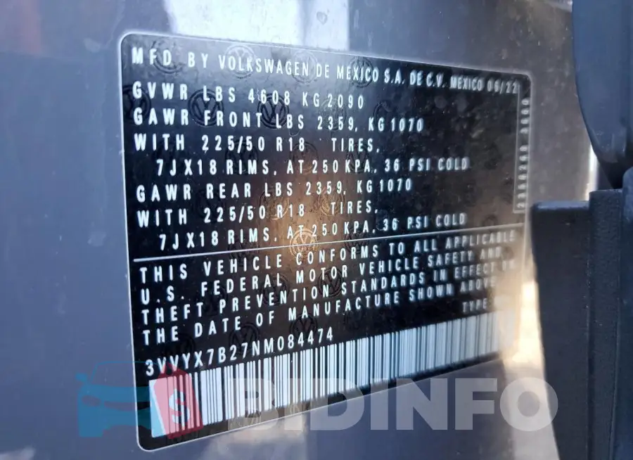 3VVYX7B27NM084474 Photo# 13