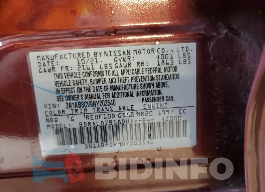 3N1AB8CV9NY203540 Photo# 12