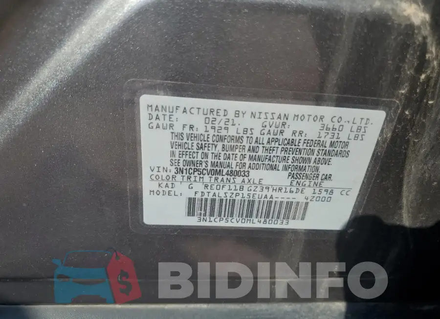3N1CP5CV0ML480033 Photo# 14