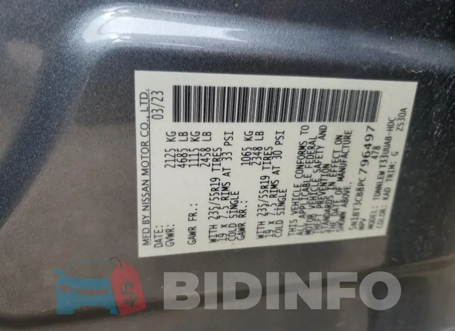 5N1BT3CB8PC796497 Photo# 12