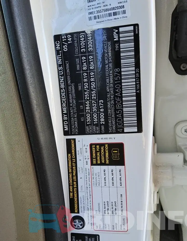 4JGDA5JB0FA601578 Photo# 13