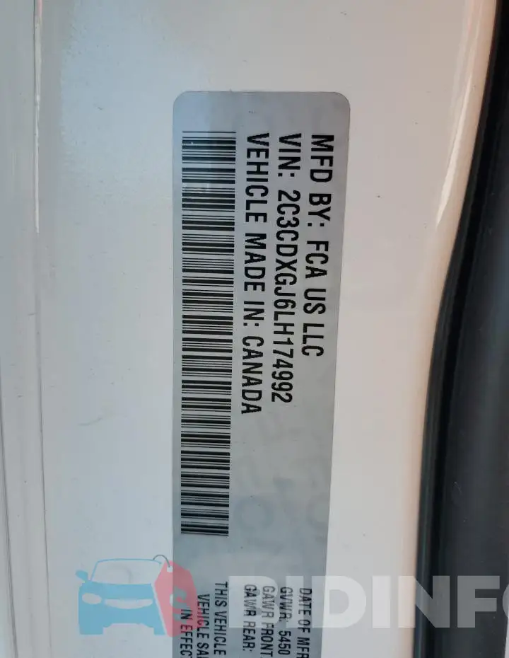 2C3CDXGJ6LH174992 Photo# 12