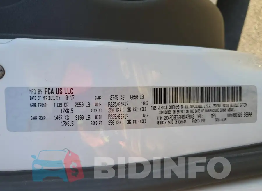 2C4RDGEG2HR847842 Photo# 14